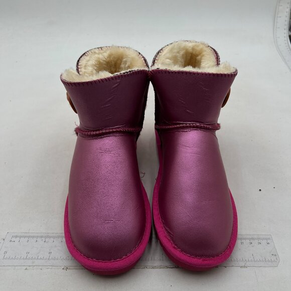 Amazon.com | CPMBFDC Women Hot Pink Women Winter Mid Calf Snow Boots Round Toe Warm Fur Low Heel Comfy Shoe